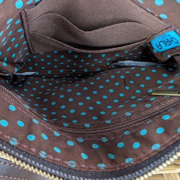 Chala Mini Faux Leather Purple Forget Me Not Crossbody Bag Clutch Wristlet NWT - Picture 9 of 13